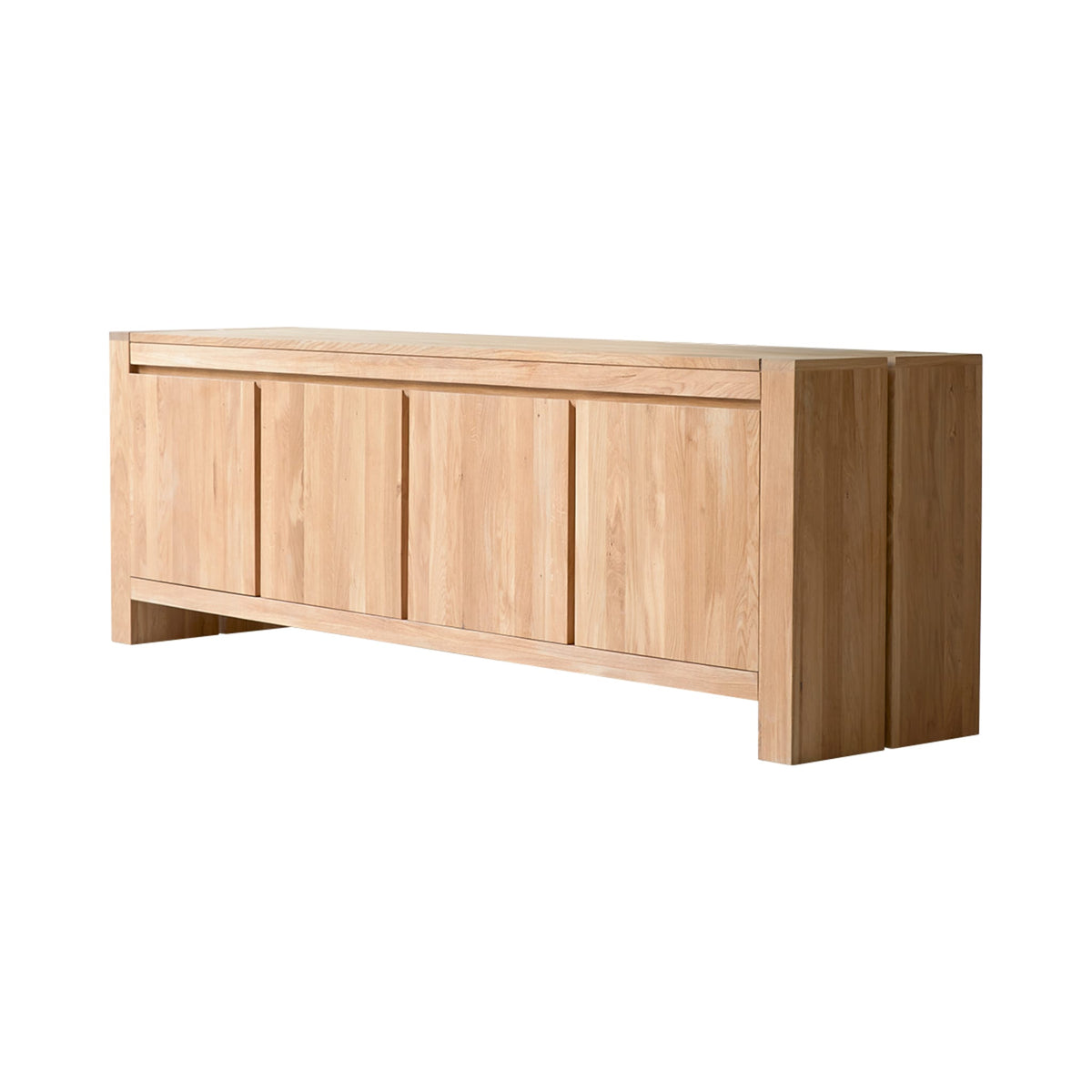 Tikamoon Eden sideboard in solid oak, styled along a dining room wall