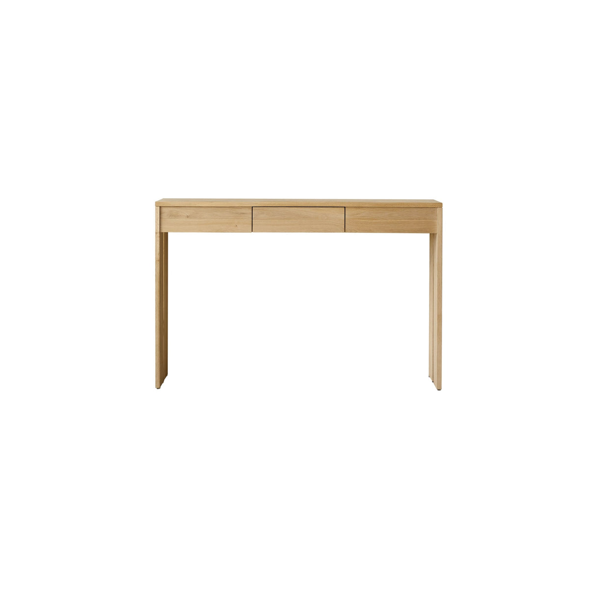 Tikamoon Eden oak console table styled in an entryway