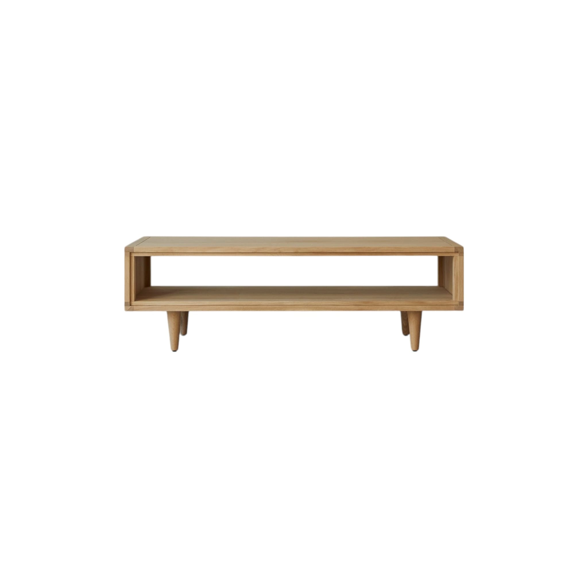 Close-up of leg and joinery detail on the Tikamoon Jonàk coffee table