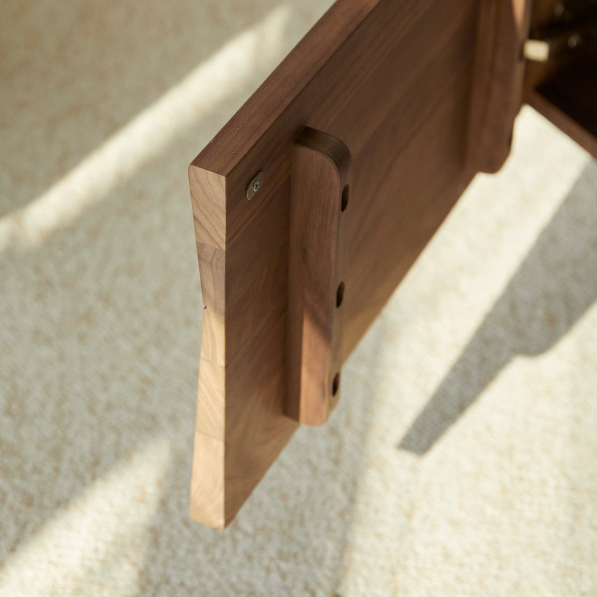 Tikamoon Metric TV stand in solid walnut, alternate angle