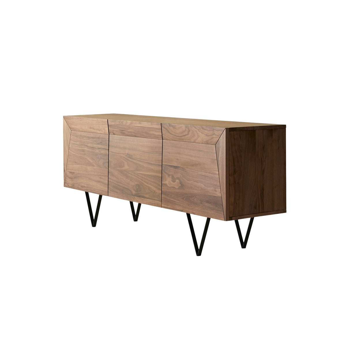 Tikamoon Metric sideboard in solid walnut, styled in a dining room