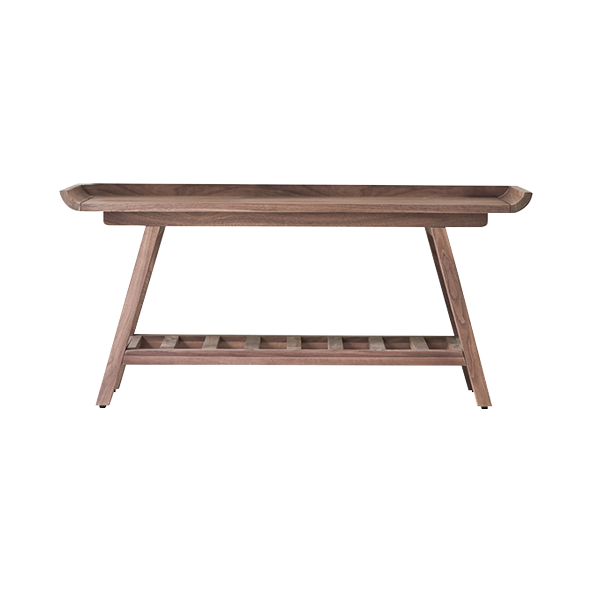 Close-up of tabletop edge and grain on the Tikamoon Pampa low console table