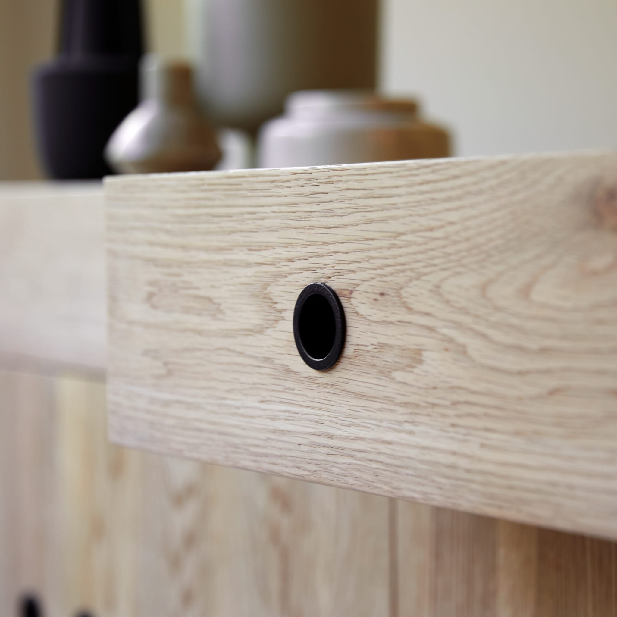 Tikamoon Jeanne sideboard in solid oak, alternate angle
