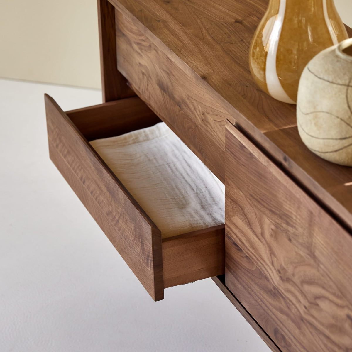 Tikamoon Esmée TV stand in solid walnut, additional angle