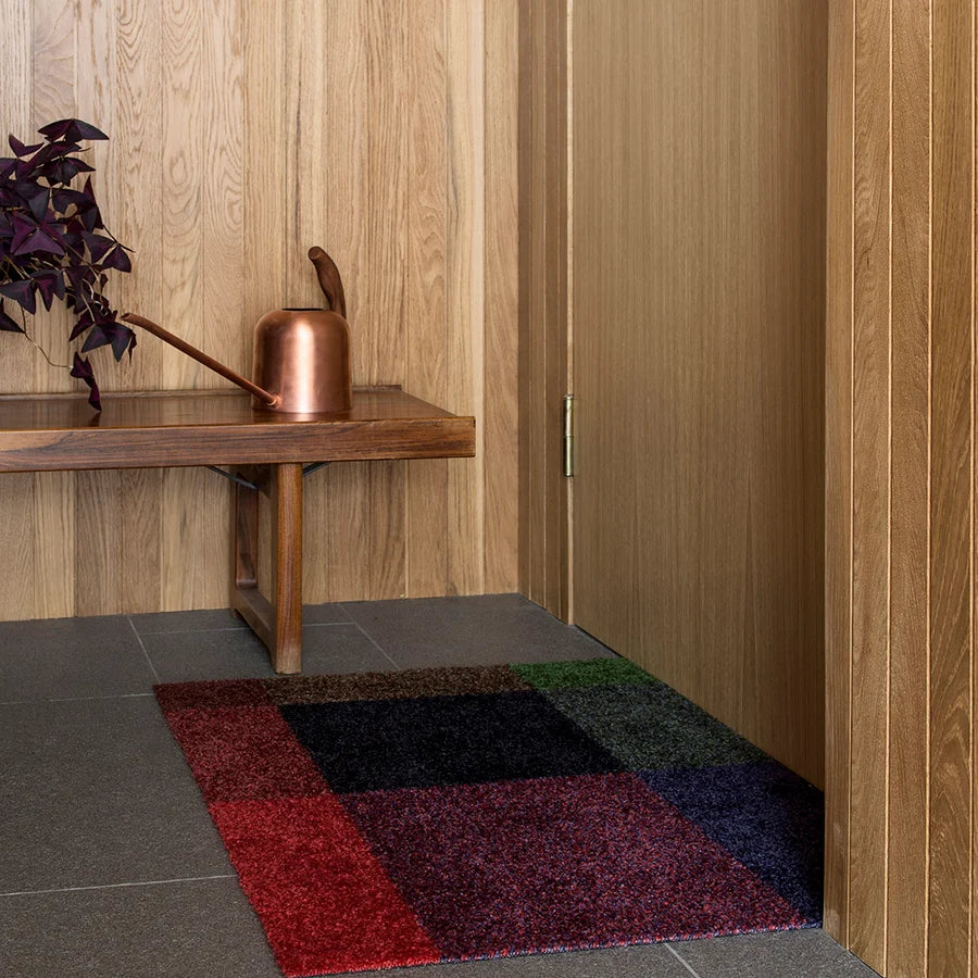 Heymat Mix Doormat in Gem, recycled PET yarn doormat, Norwegian sustainable design