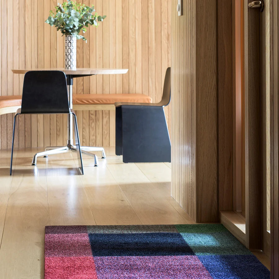 Heymat Mix Doormat in Gem, recycled PET yarn doormat, Norwegian sustainable design
