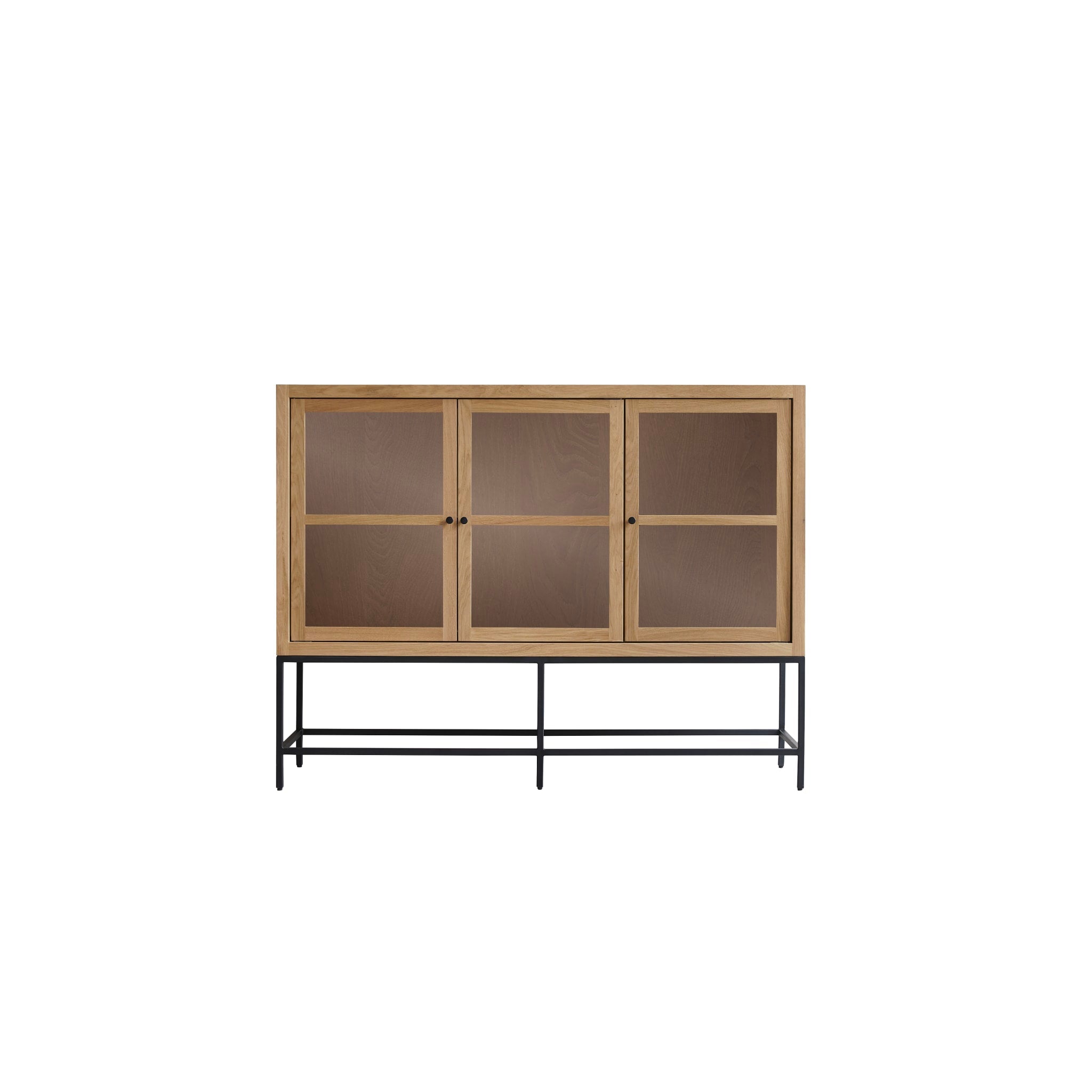 Babeth oak and glass cabinet, additional close-up detail