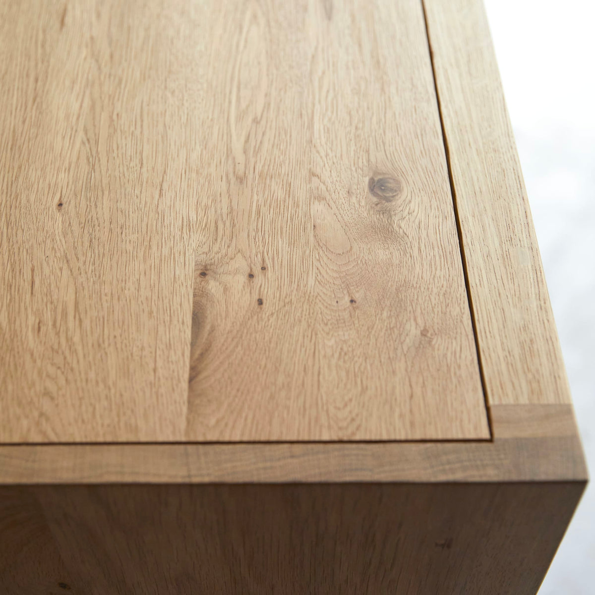 Babeth oak and glass cabinet, styled room setting