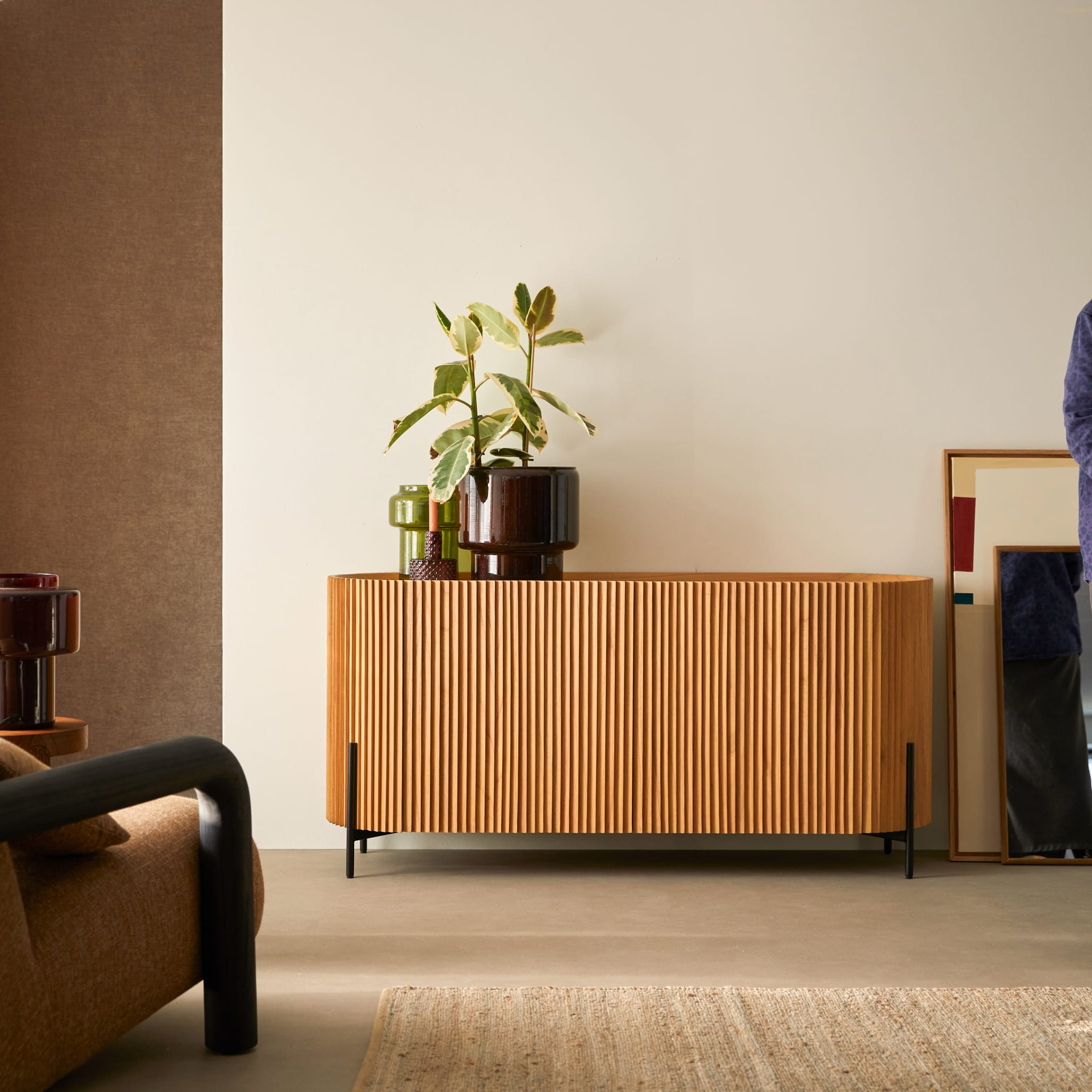 Tikamoon Lou Art Deco sideboard in mindi wood