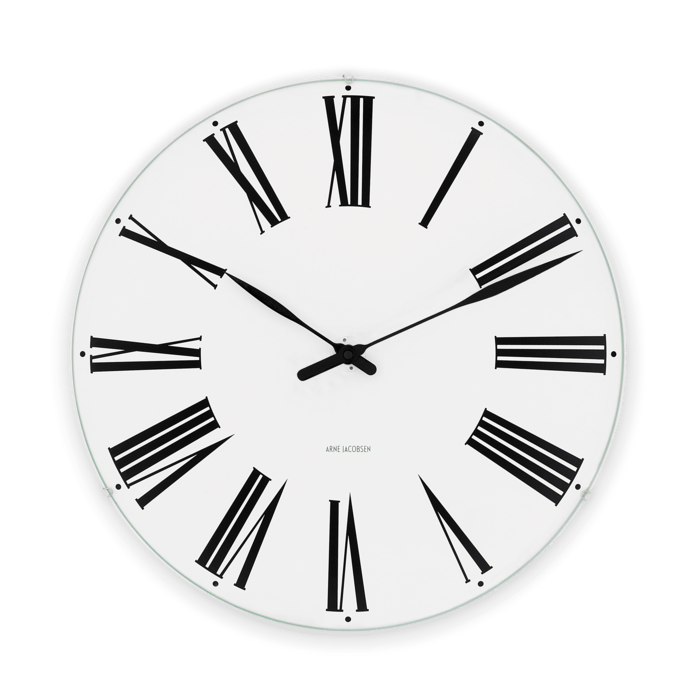 Arne Jacobsen Roman Wall Clock White/Black