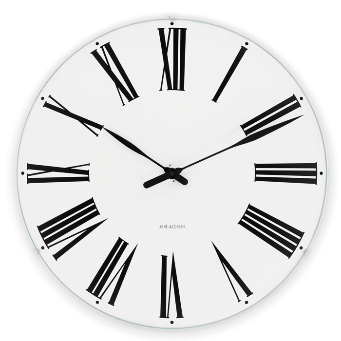 Arne Jacobsen Roman Wall Clock White/Black
