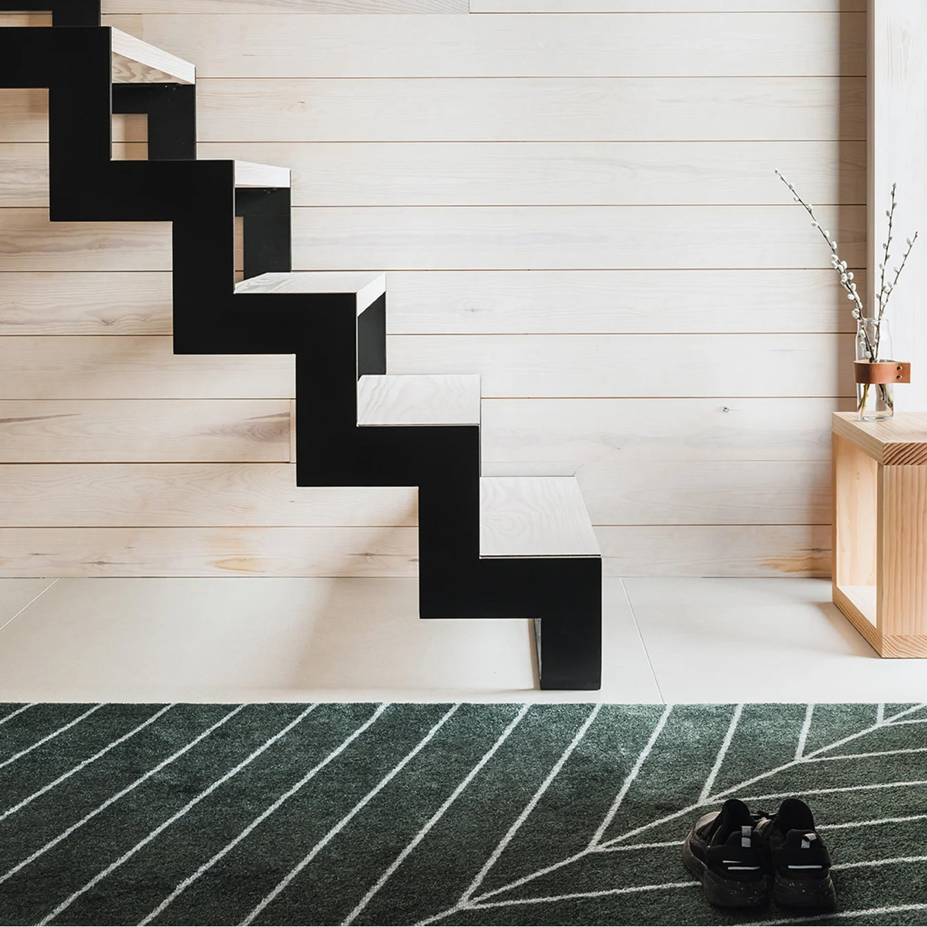 Heymat Eine in Noon, recycled PET yarn doormat, Norwegian sustainable design