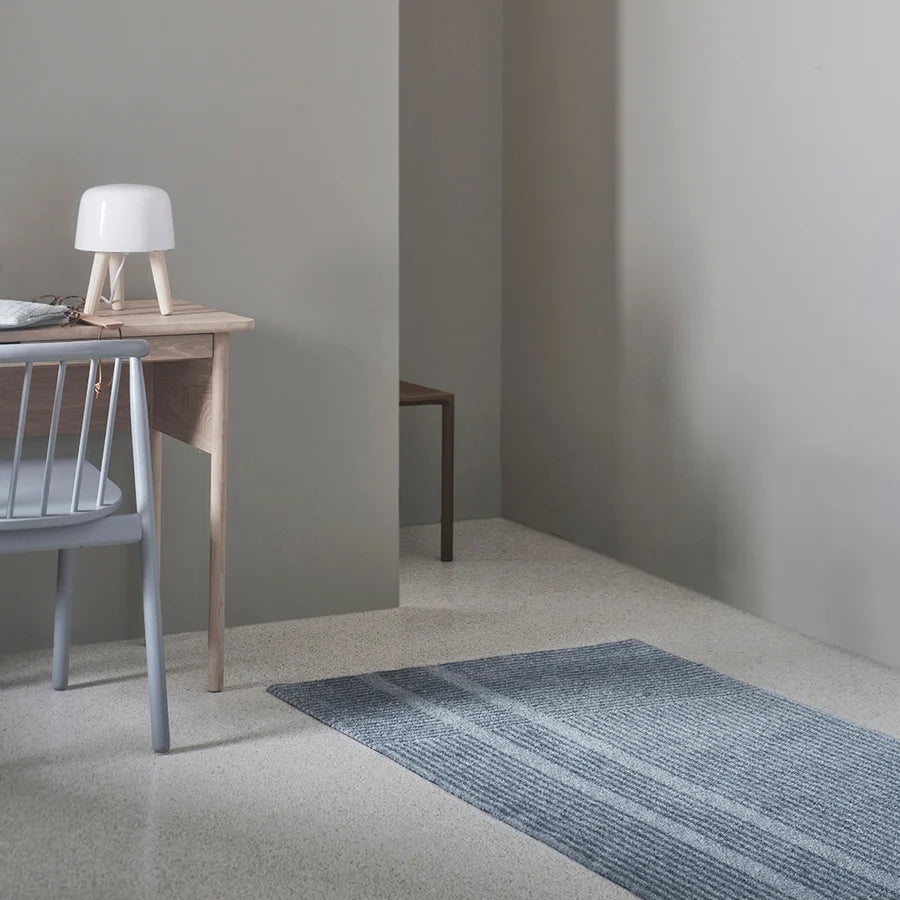 Heymat Løype Doormat in Cloudy Grey, recycled PET yarn doormat, Norwegian sustainable design
