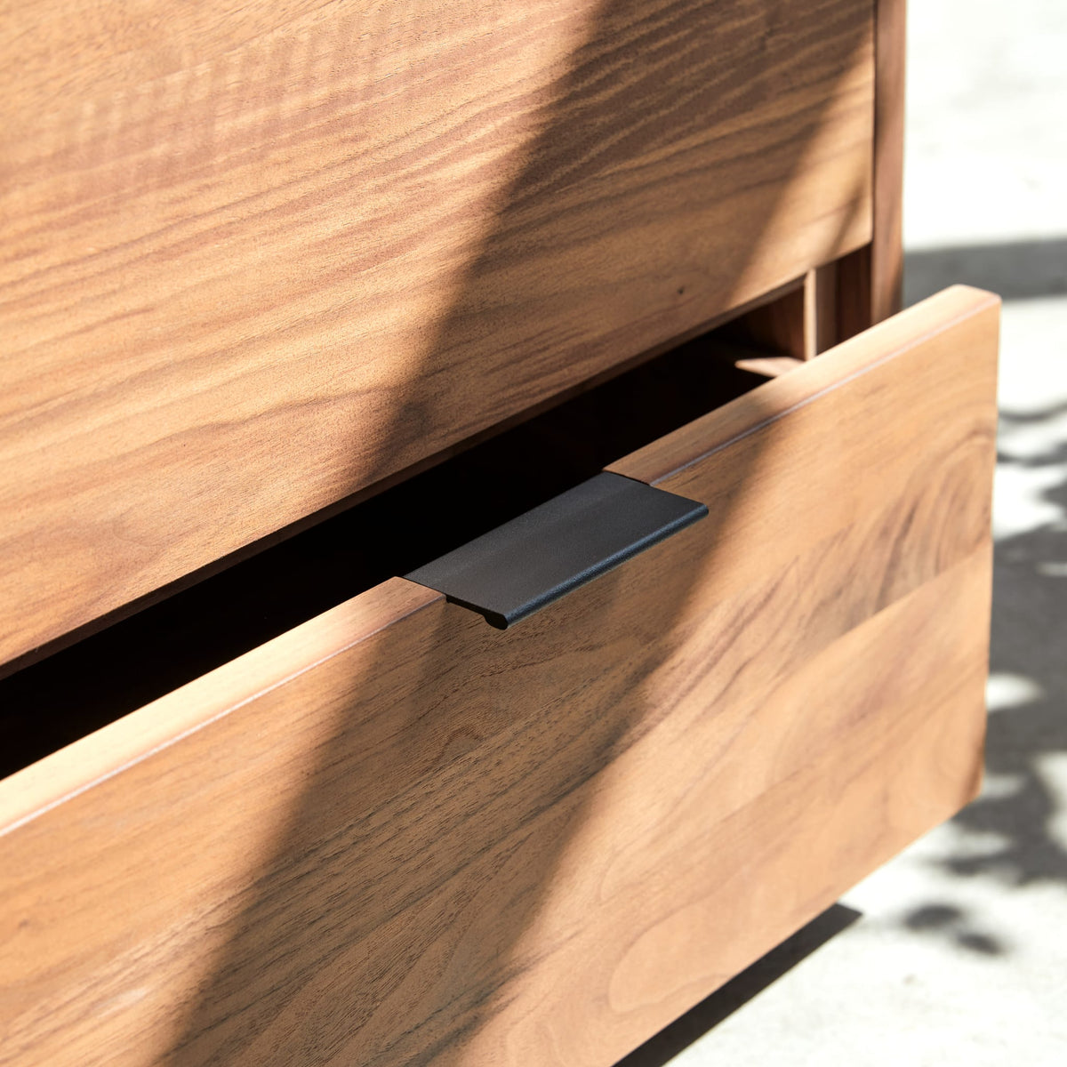 Tikamoon Senson sideboard in solid walnut, straight-on studio shot