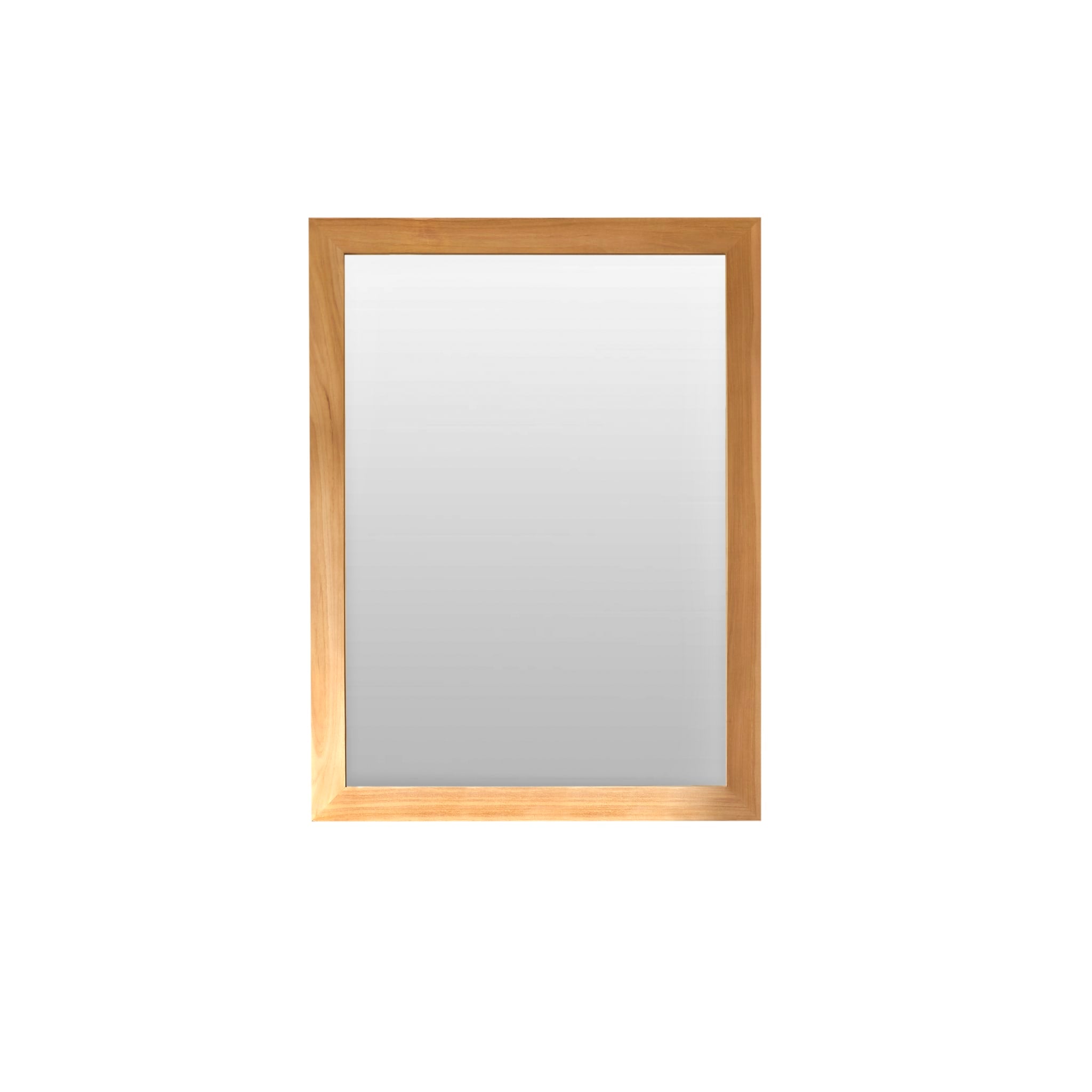 Tona mirror, close-up of the untreated teak frame