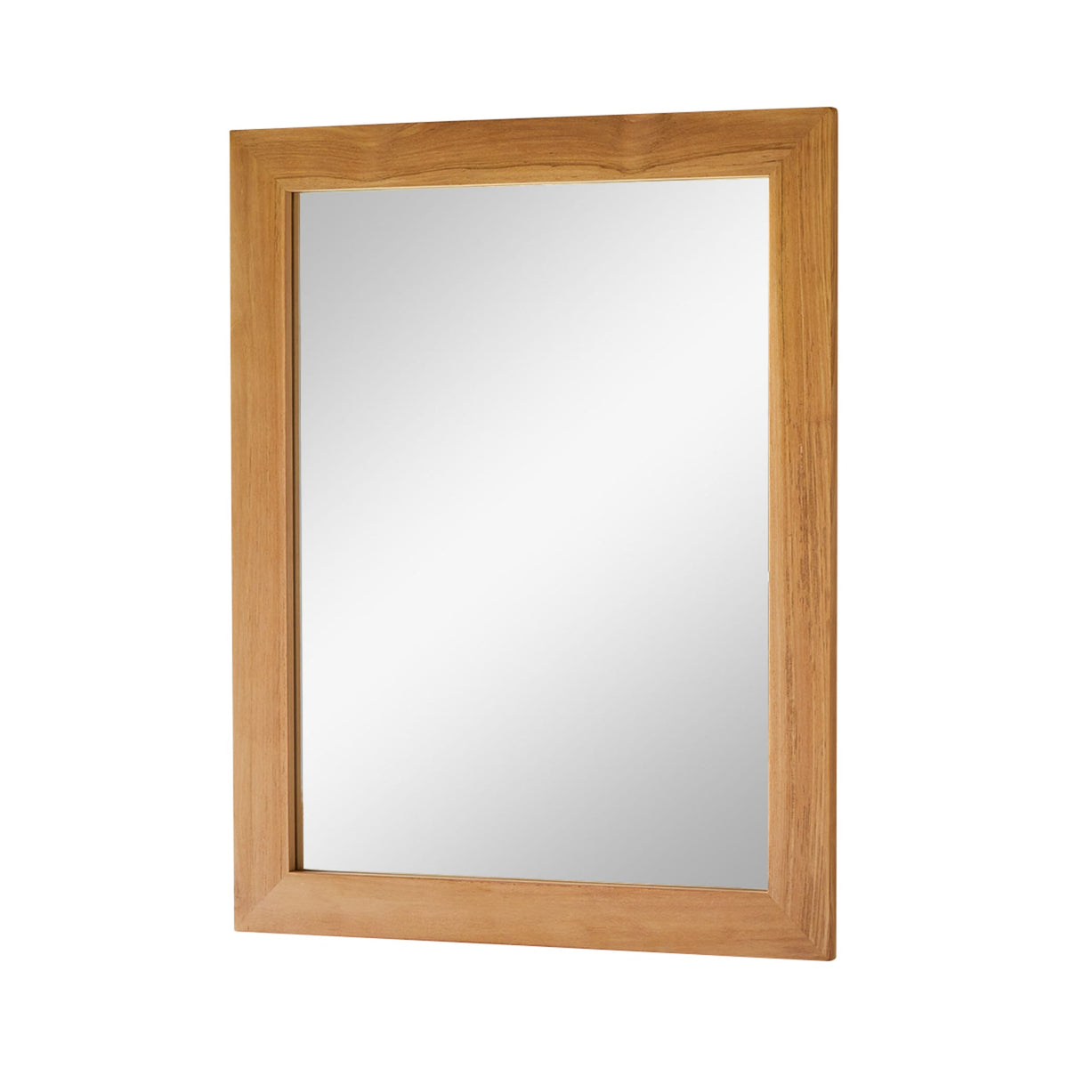 Tikamoon Tona solid teak mirror, front view