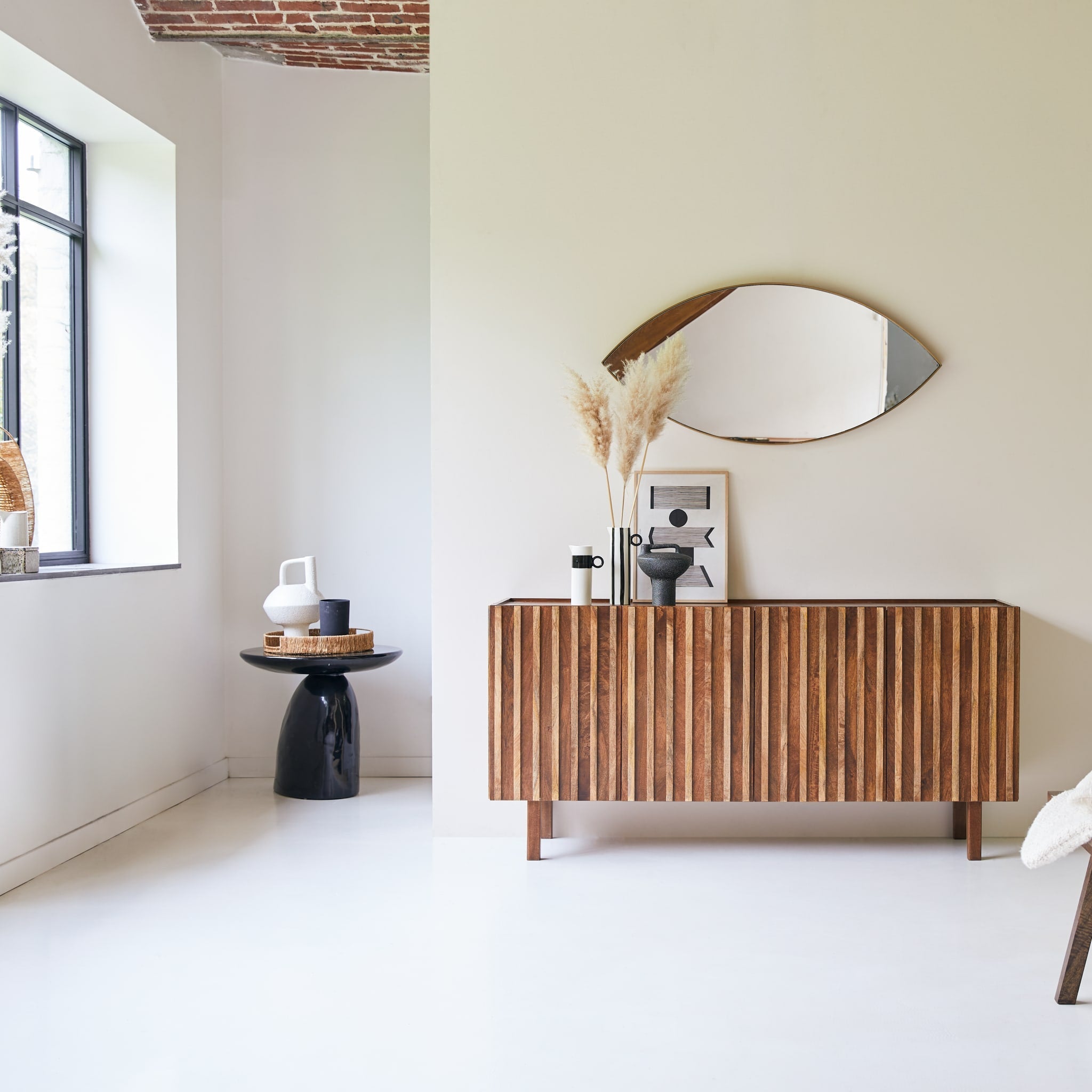 Tikamoon Milo sideboard in solid mango wood