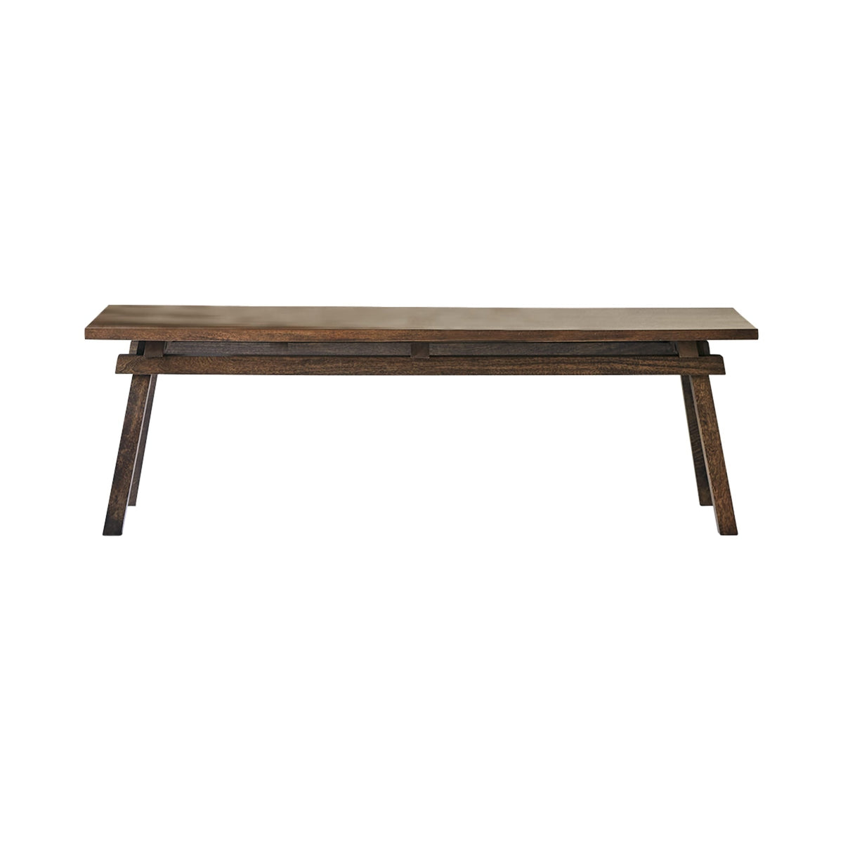 Tikamoon Arko mango bench styled in a dining room