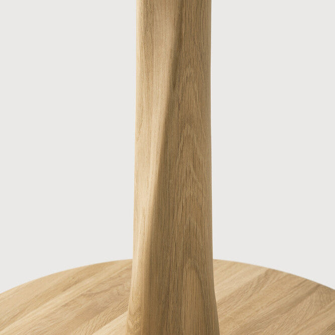 Ethnicraft Torsion Round Dining Table, FSC-certified solid wood furniture by Belgian brand