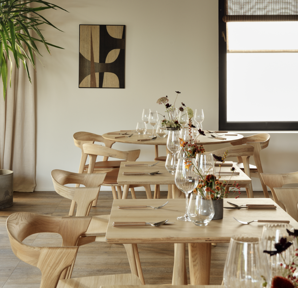 Ethnicraft Torsion Square Dining Table, FSC-certified solid wood furniture by Belgian brand