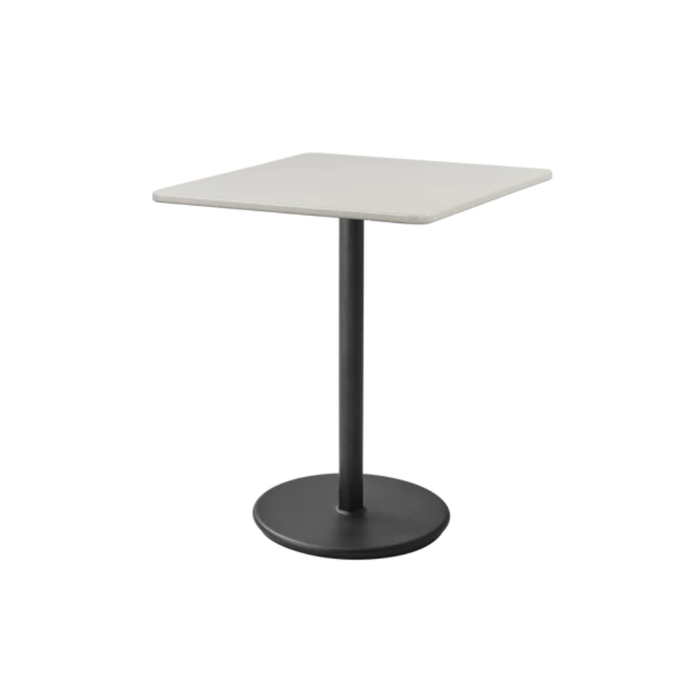 Cane-line Go Café Table Square 30×30" in Lava Gray with Sand table top, aluminum