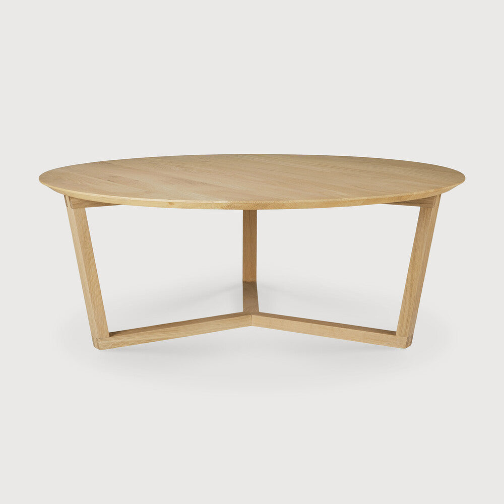 Ethnicraft Tripod Coffee Table, FSC-certified solid wood furniture by Belgian brand