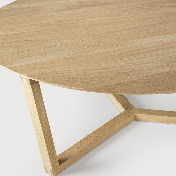 Ethnicraft Tripod Coffee Table, FSC-certified solid wood furniture by Belgian brand