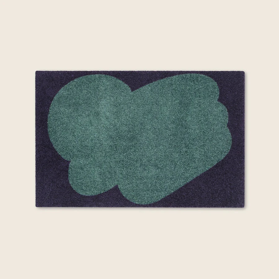Heymat Heymat X Sight Unseen Emerald in Emerald, recycled PET yarn doormat, Norwegian sustainable design