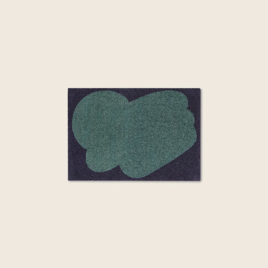 Heymat Heymat X Sight Unseen Emerald in Emerald, recycled PET yarn doormat, Norwegian sustainable design