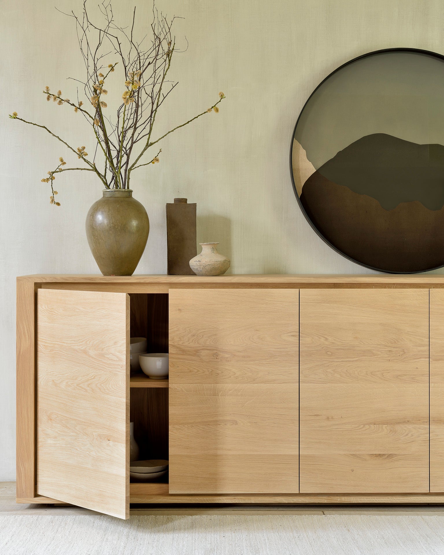 Ethnicraft Shadow Sideboard in oak, FSC-certified solid oak