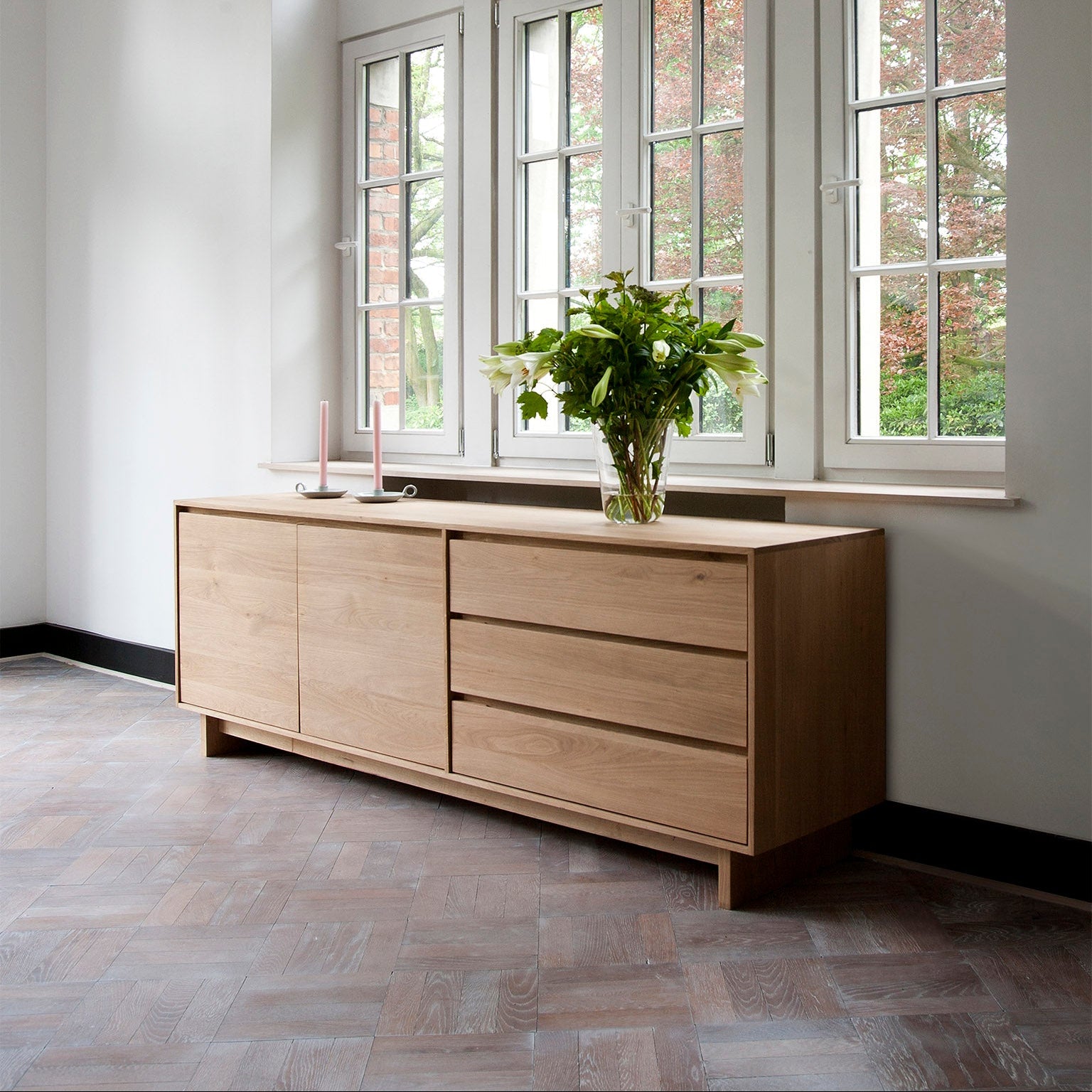 Ethnicraft Wave Sideboard in oak, FSC-certified solid oak
