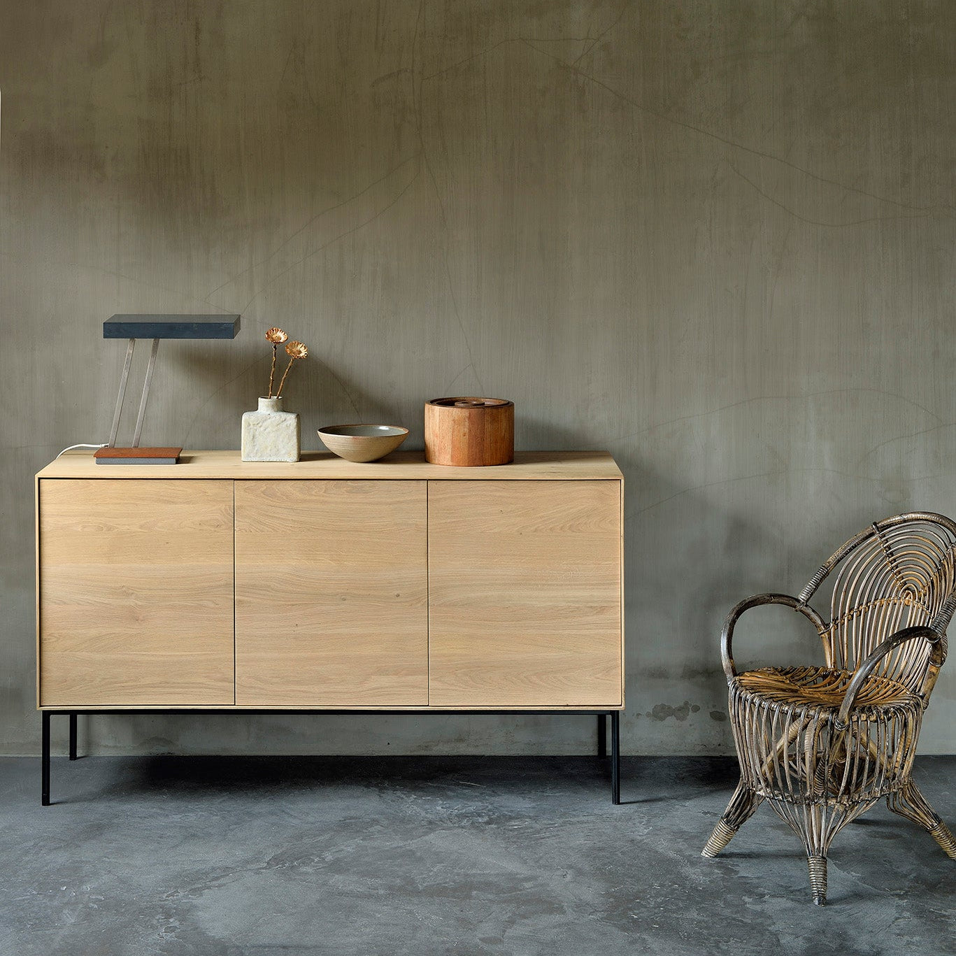 Ethnicraft Whitebird Sideboard in oak, FSC-certified solid oak