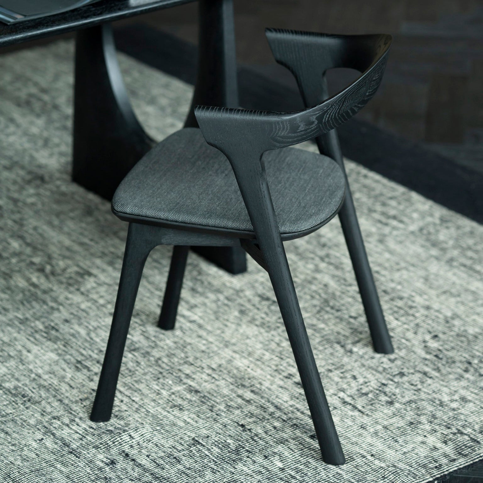 Ethnicraft Bok Dining Chair in oak styled in a dining room