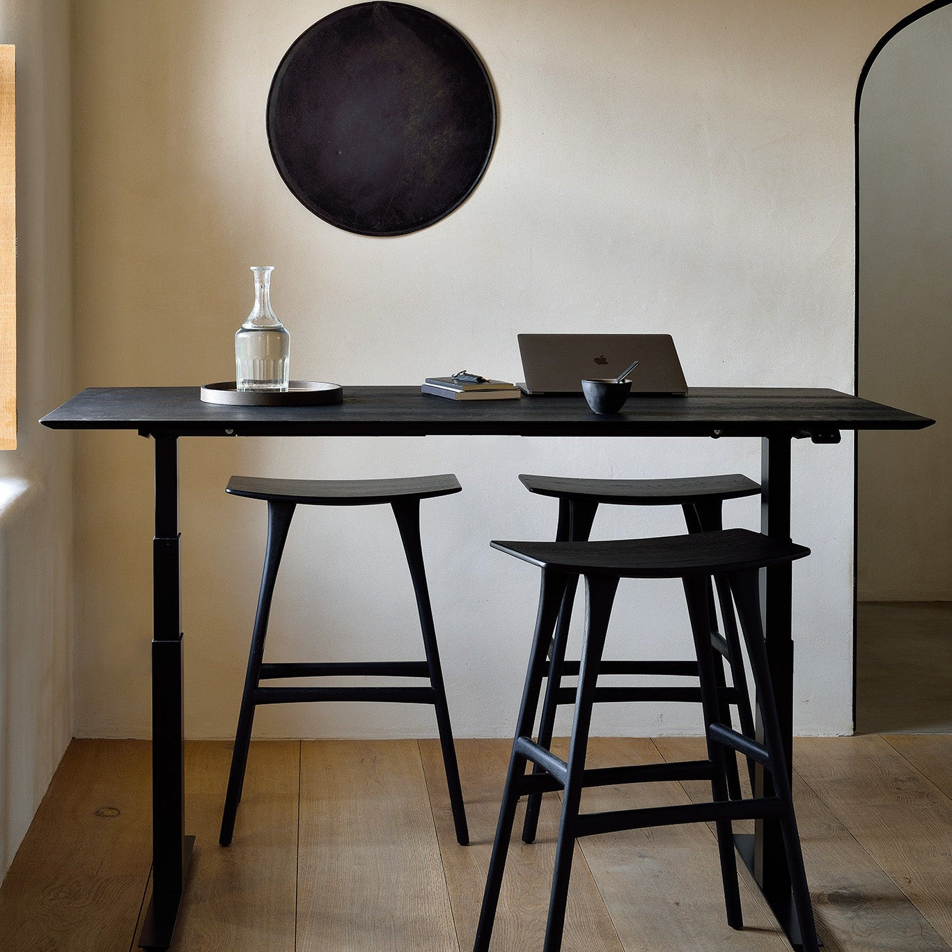 Ethnicraft Osso Stool in oak, FSC-certified solid oak