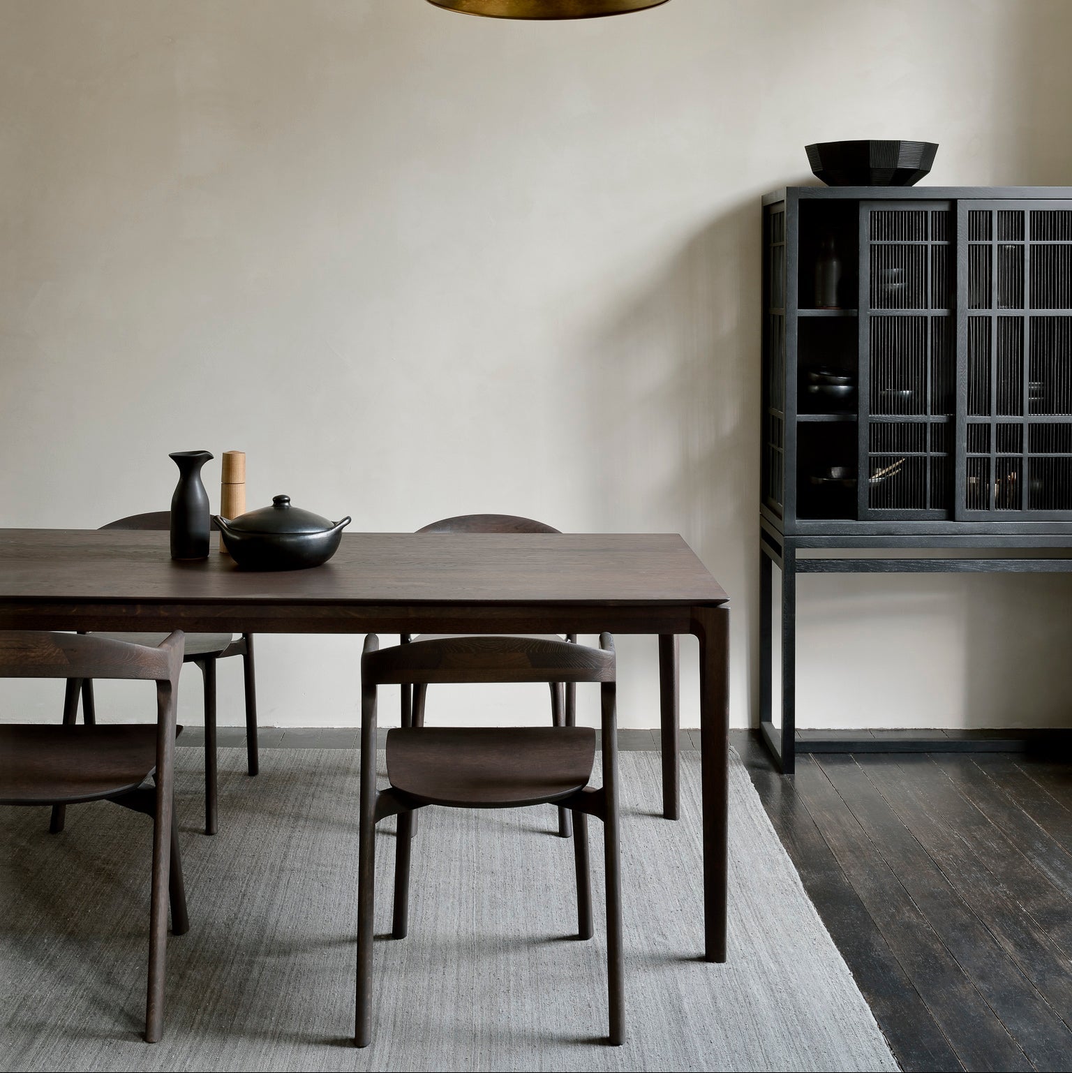 Ethnicraft Bok Dining Chair in oak styled in a dining room