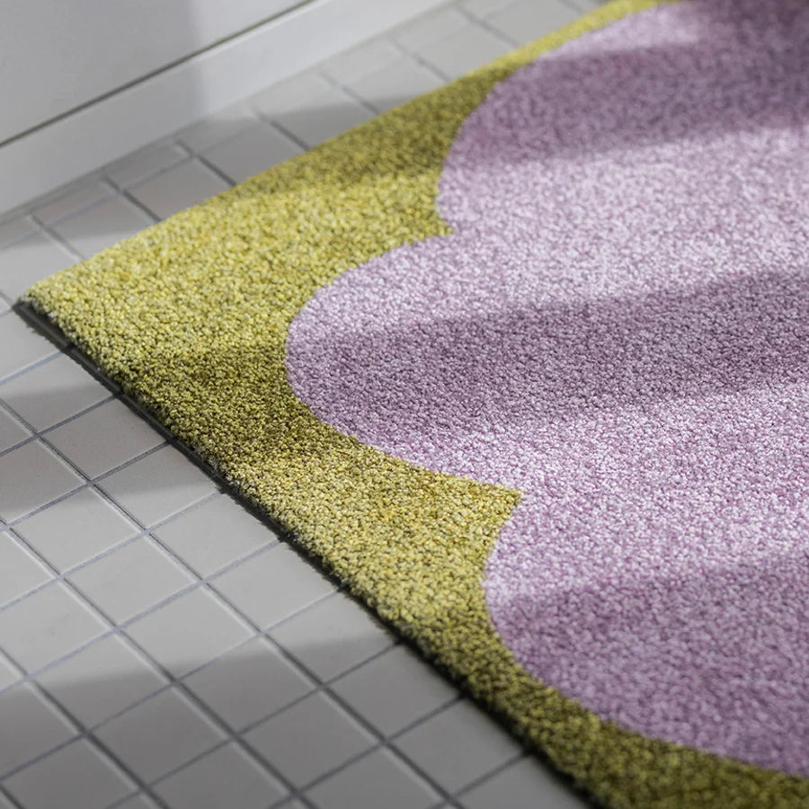 Heymat Heymat X Sight Unseen Lilac in Lilac, recycled PET yarn doormat, Norwegian sustainable design