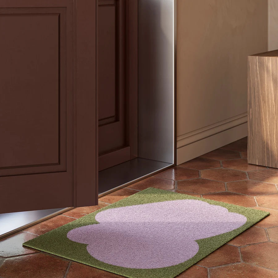 Heymat Heymat X Sight Unseen Lilac in Lilac, recycled PET yarn doormat, Norwegian sustainable design