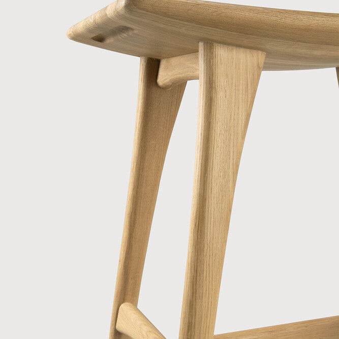 Ethnicraft Osso Stool, FSC-certified solid wood furniture by Belgian brand