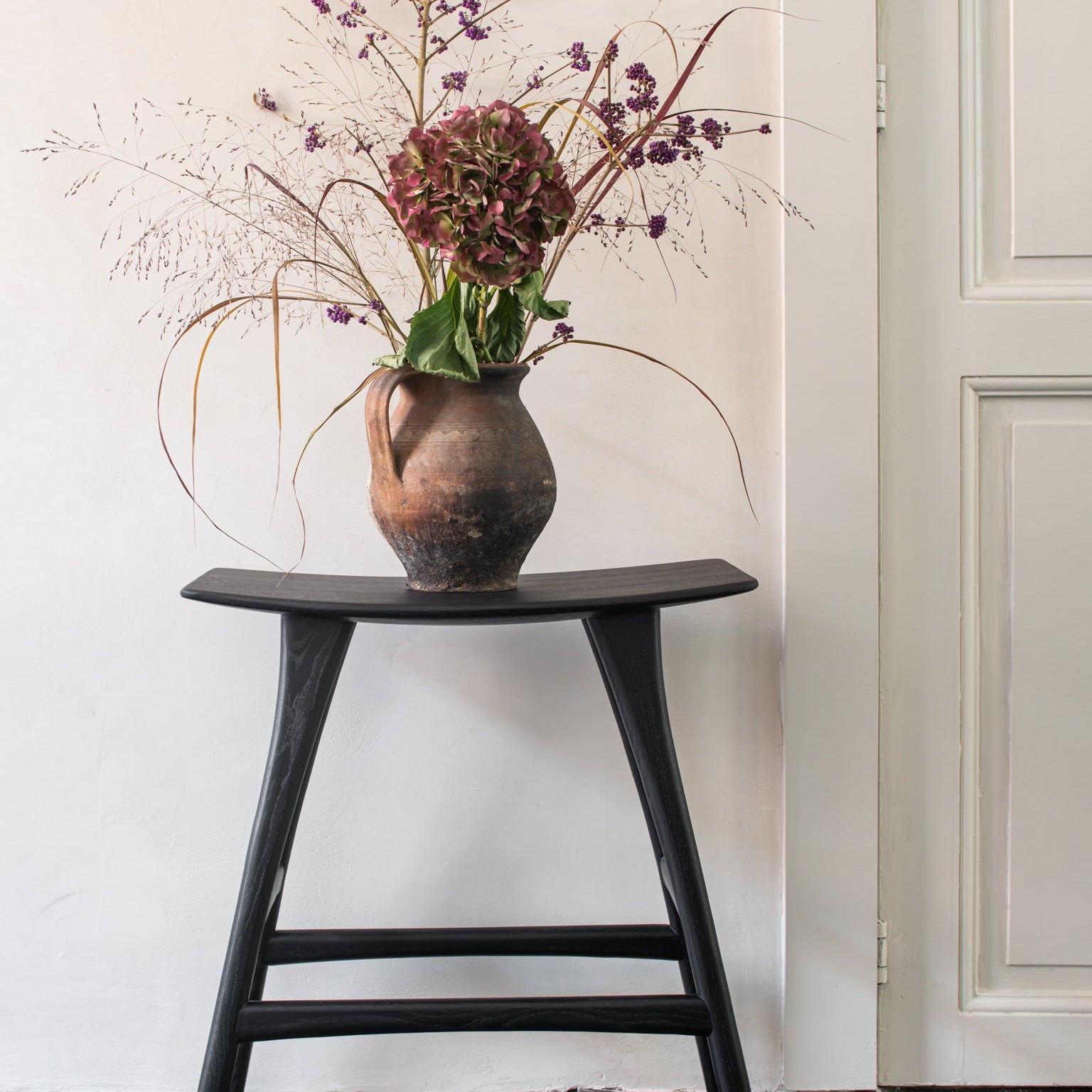 Ethnicraft Osso Stool in oak, FSC-certified solid oak