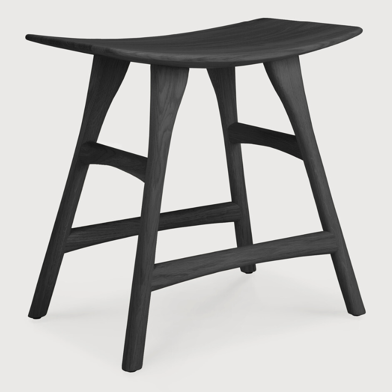 Ethnicraft Osso Bar Stool, FSC-certified solid wood furniture by Belgian brand