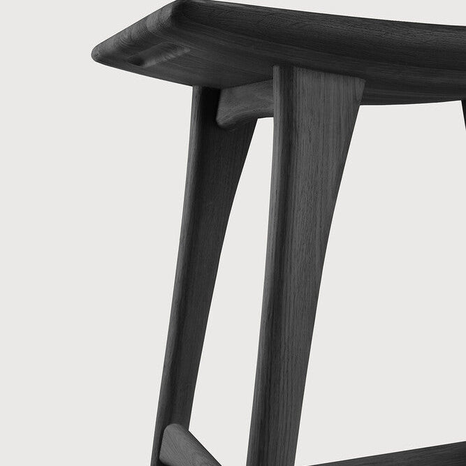 Ethnicraft Osso Stool, FSC-certified solid wood furniture by Belgian brand