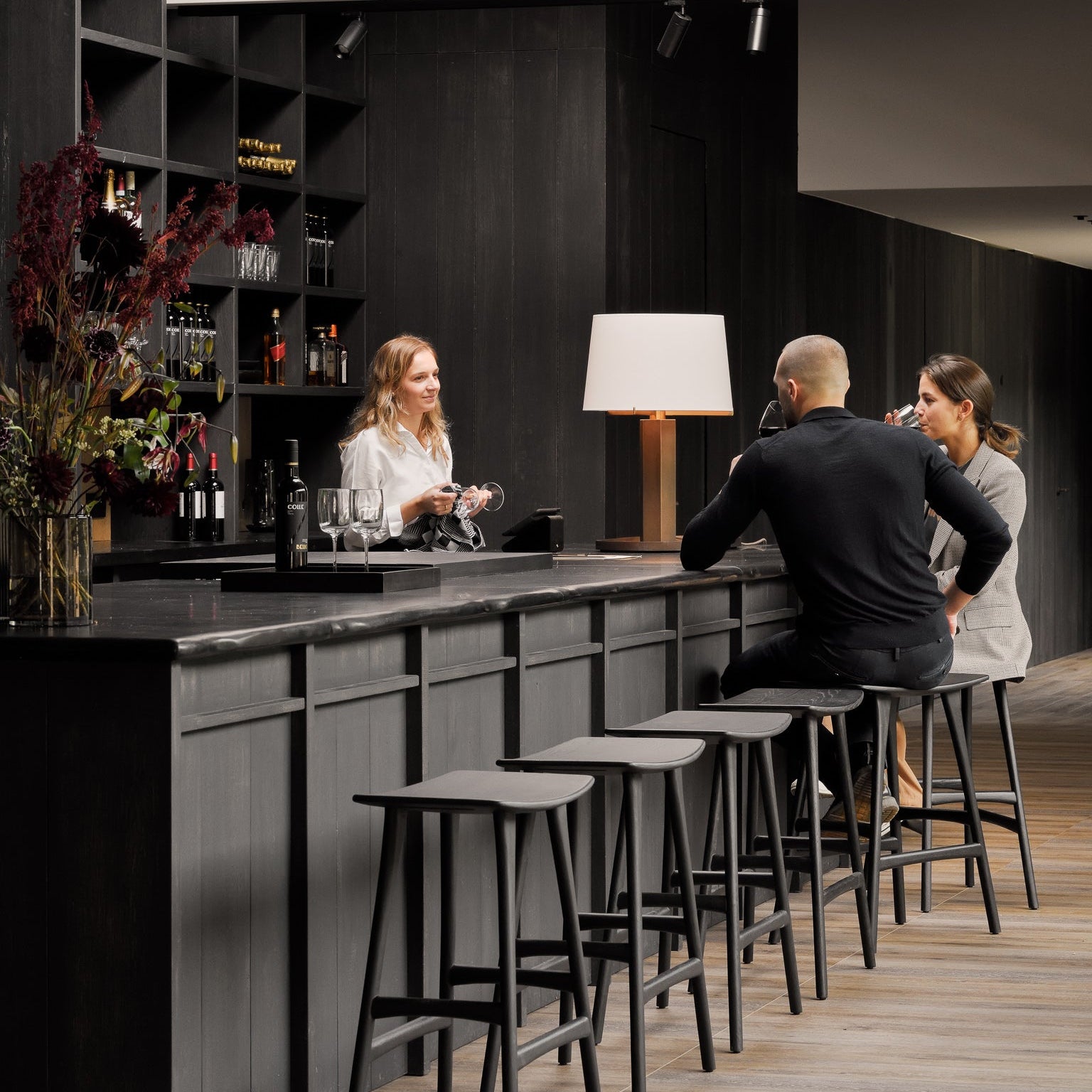 Ethnicraft Osso Stool, FSC-certified solid wood furniture by Belgian brand