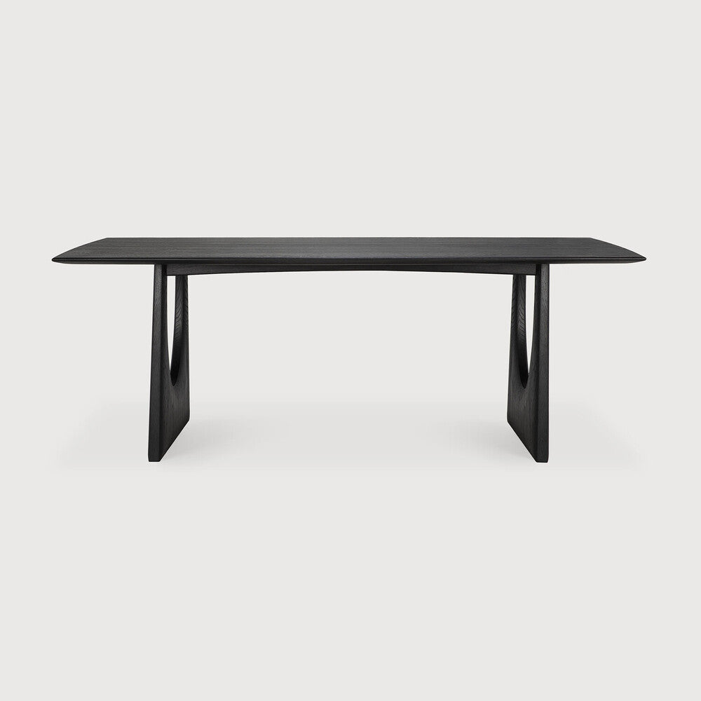Ethnicraft Geometric Rectangle Dining Table, FSC-certified solid wood furniture by Belgian brand