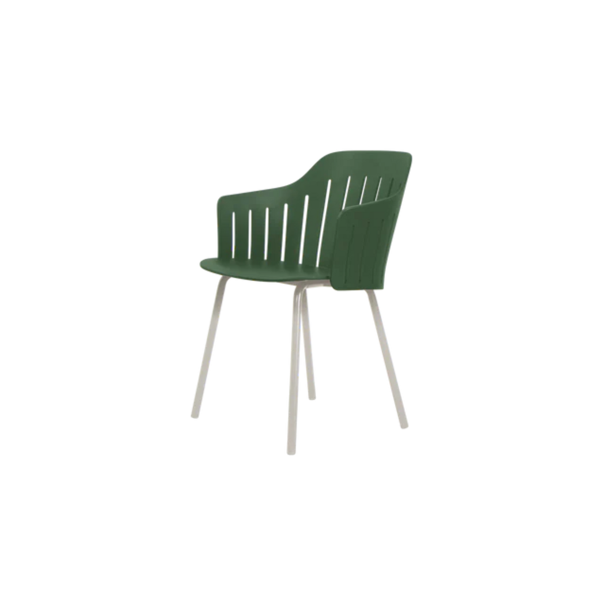 Cane-line Choice Chair with 4 Legs INDOOR/OUTDOOR in Dark Green with Sand base, no cushion