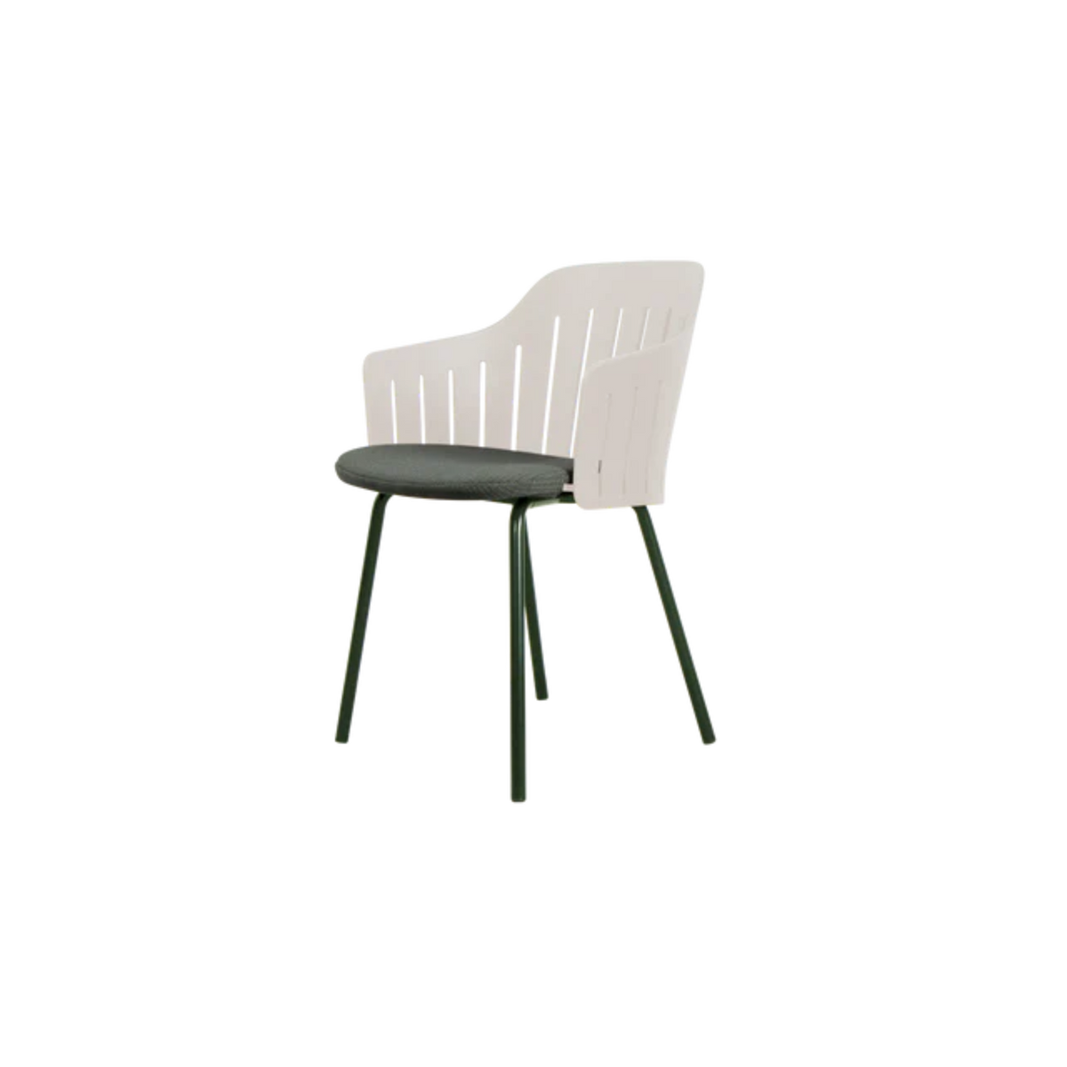 Cane-line Choice Chair with 4 Legs INDOOR/OUTDOOR in Sand with Dark Green base