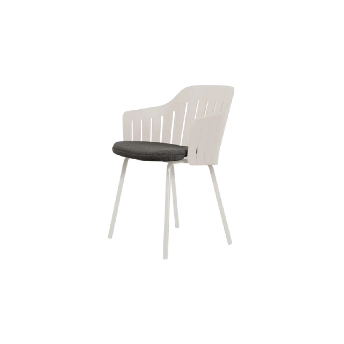 Cane-line Choice Chair with 4 Legs INDOOR/OUTDOOR in Sand with Dark Gray cushion