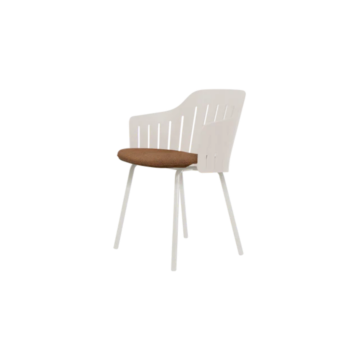 Cane-line Choice Chair with 4 Legs INDOOR/OUTDOOR in Sand with Umber Brown cushion