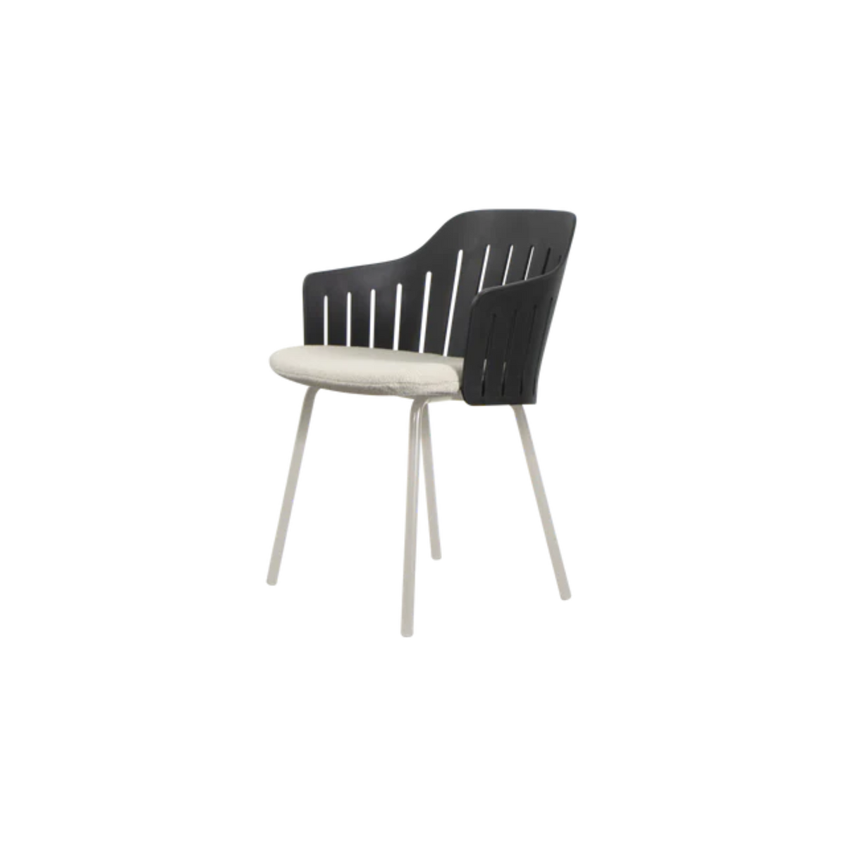 Cane-line Choice Chair with 4 Legs INDOOR/OUTDOOR in Black with Sand base