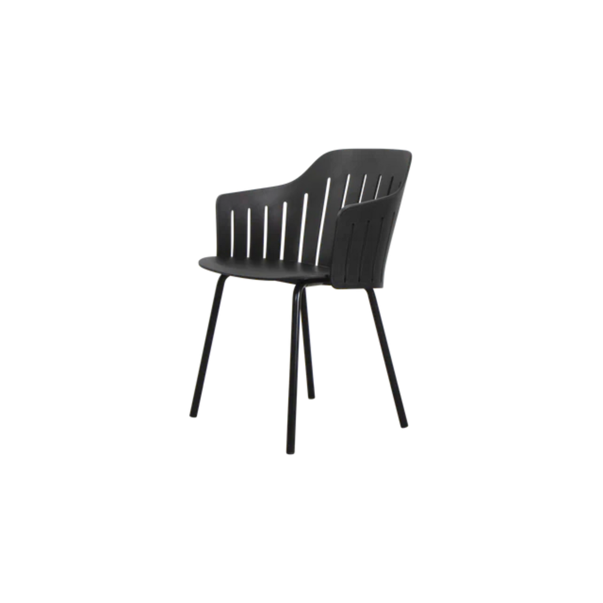 Cane-line Choice Chair with 4 Legs INDOOR/OUTDOOR in Black, no cushion