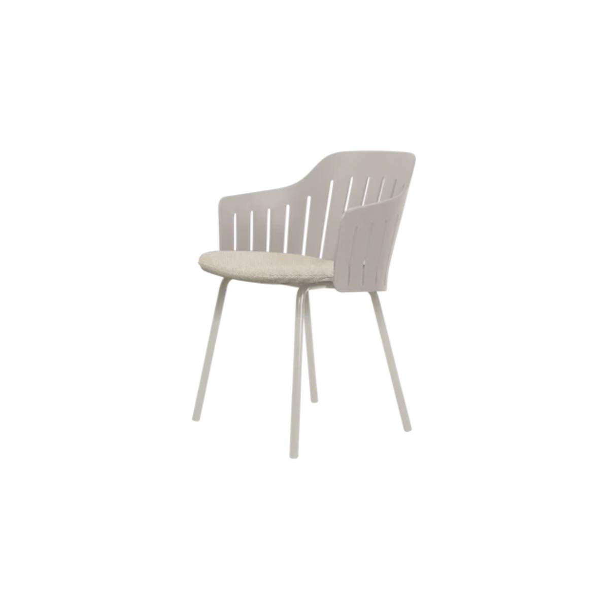 Cane-line Choice Chair with 4 Legs INDOOR/OUTDOOR in Taupe with Sand base, Desert Sand cushion